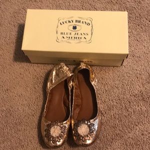 Lucky Emmie Rose Gold Flats